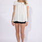 FLOWY SHORT SLEEVE SQUARE NECK TOP