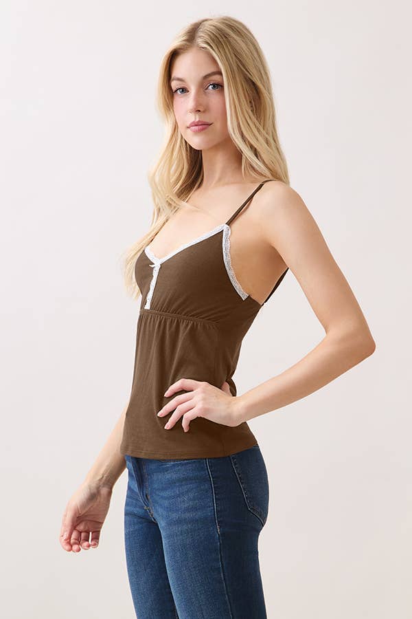 BabyDoll Lace Trimmed Cami