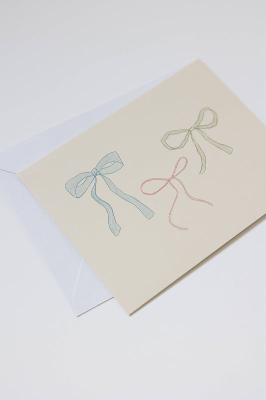 Ribbon Bow Greeting Card