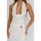 DRAPE COWL NECK MAXI DRESS