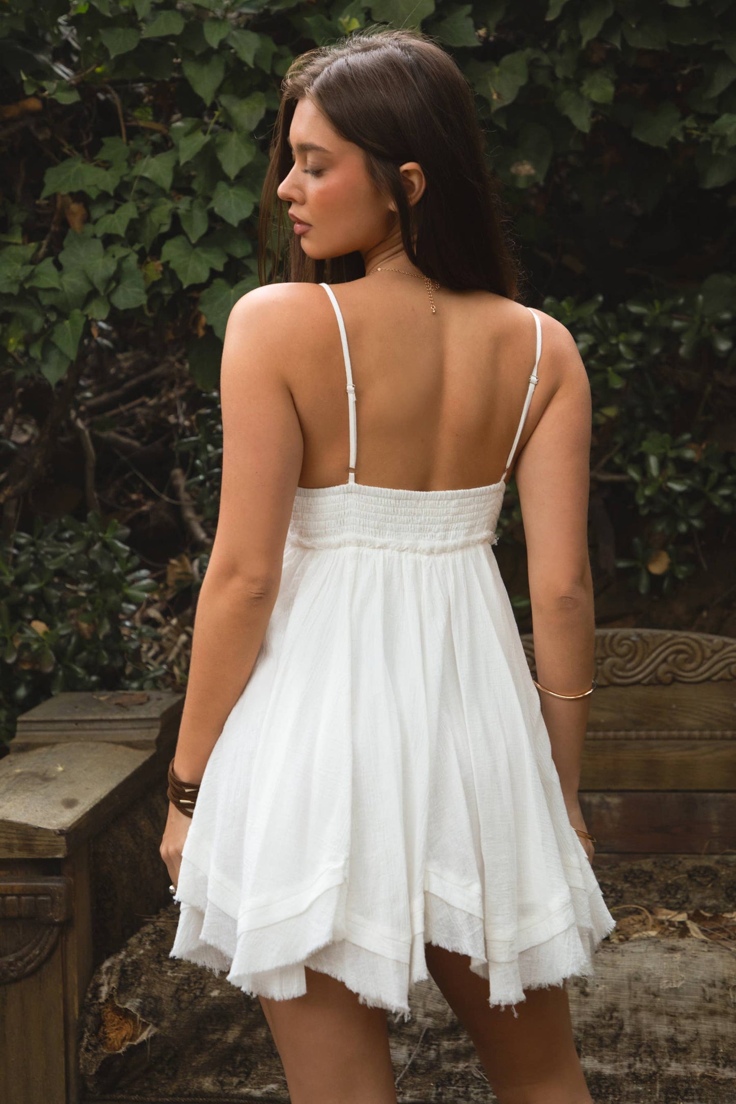 Amber Frayed Hemline Baby Doll Dress