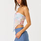 Kylie Front Twist Floral Tube Top