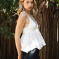 Boho Vintage Inspired Crinkle Gauze Cami Top