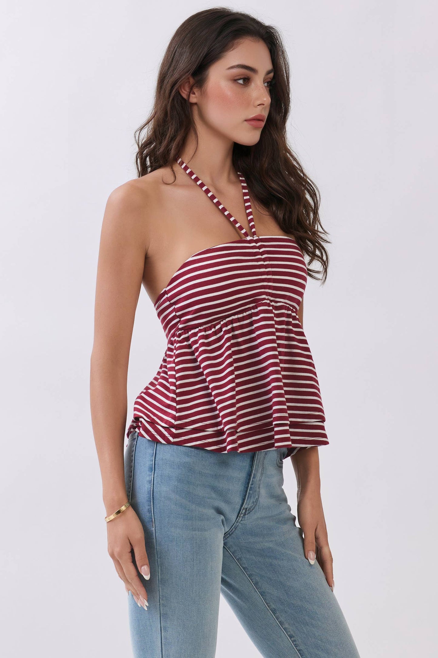 Stripe Halter Top