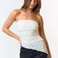Textured Asymmetrical Tube Top