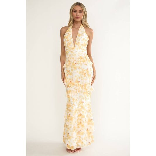 Floral Ruffled Maxi Dress