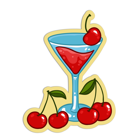 Cherries Textured Sticker