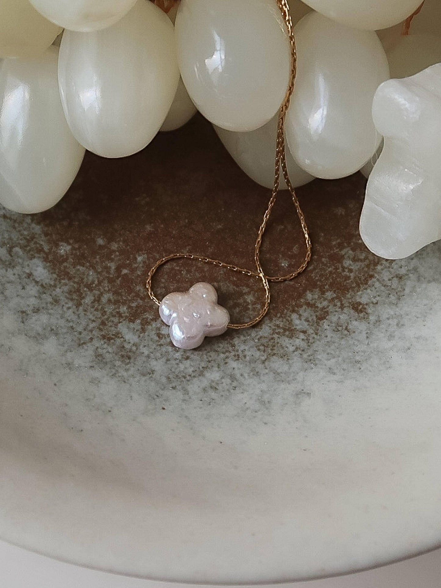 18K Gold Non-Tarnish Freshwater Necklace