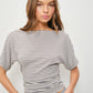 DELILAH STRIPED ONE SHOULDER TOP