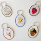 Strawberry Embroidered Keychain | fruit, summer, cute, food