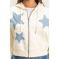 Star Patch Zip-Up Hoodie