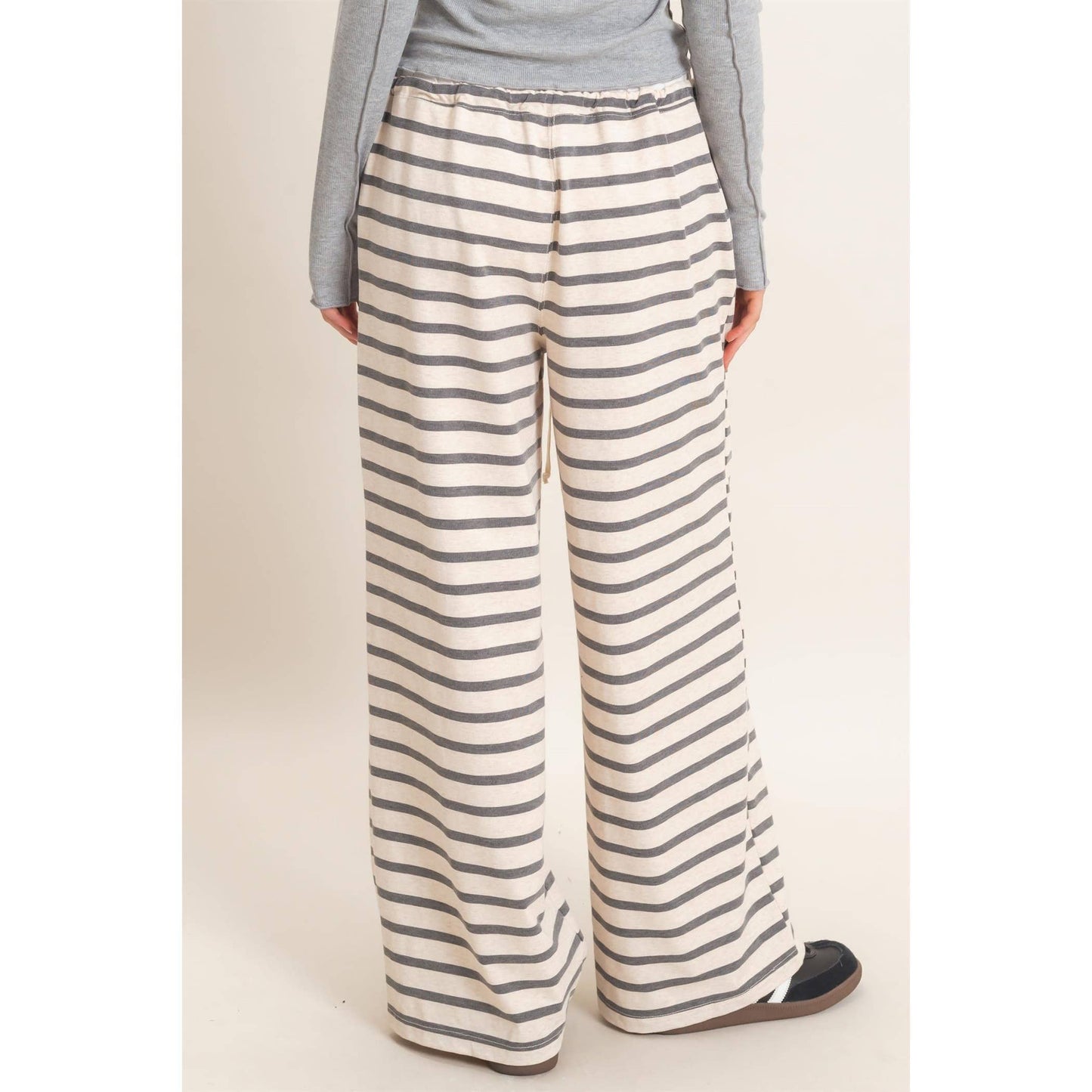 Striped Wide-Leg Pants