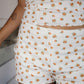 Peach Print Stretch Lace top