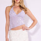Sequins Embroidery Asymmetrical Top