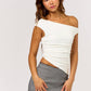 Edgy Elegance Asymmetrical Top