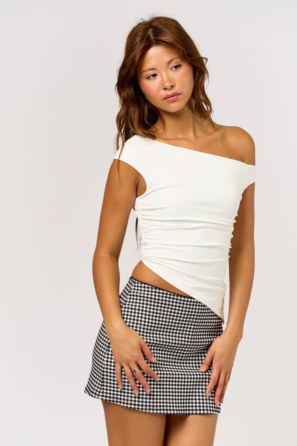 Edgy Elegance Asymmetrical Top