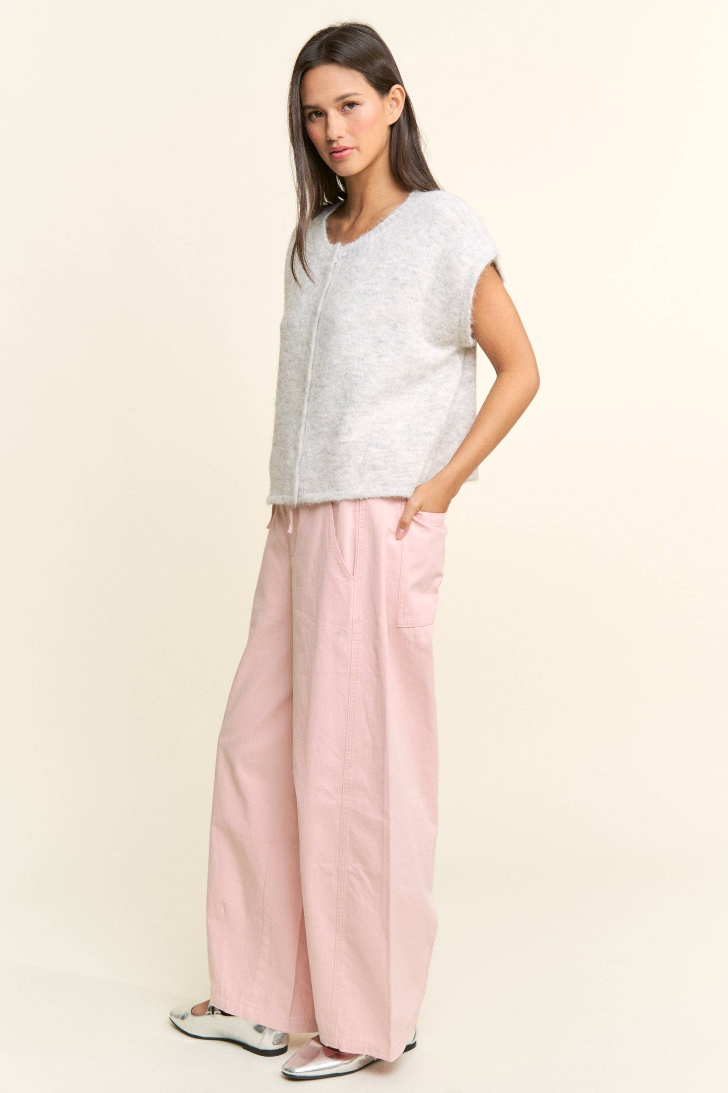 Soft Button-Front Knit Top