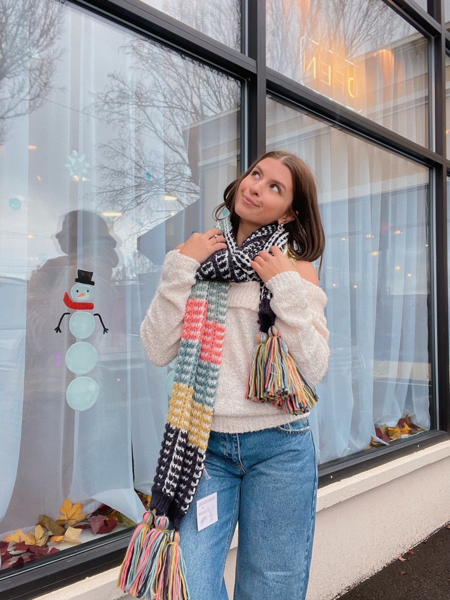Colorful Tassle Scarf