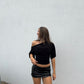 Off The Shoulder Quarter Sleeve Top