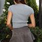 Sunny Denim Pleated Mini Skort