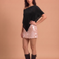 SEQUIN SWEATER PONCHO