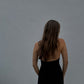 Cowl Neck Halter Open Back Mini Dress