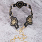 Filigree Heart Faux Leather Panels Chain Belt
