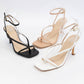 Open Square Toe Strappy Sandal Heel