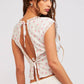 Floral V-neck Open Back