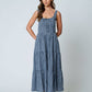 Plaid Front Tie Corset Dress