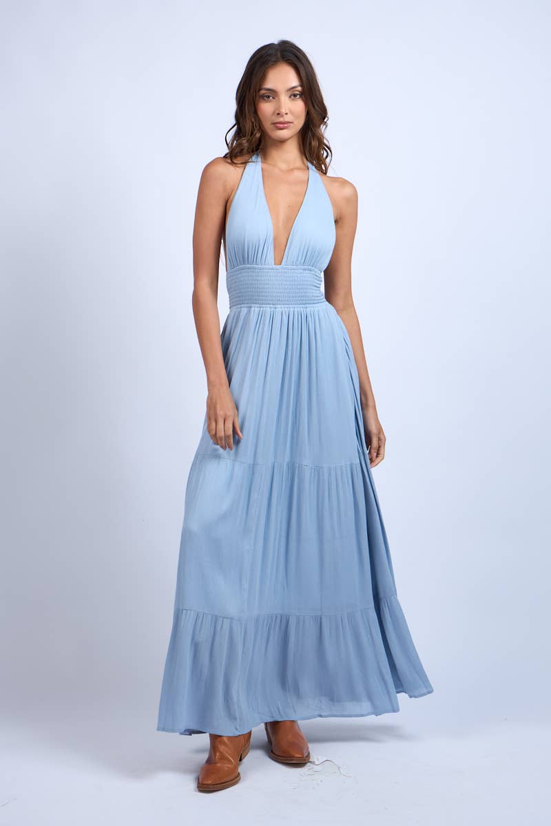 Halter Blue Maxi