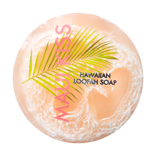 Maui Kiss Sea Salt & Kukui Exfoliating Loofah Soap