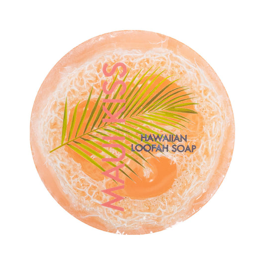 Maui Kiss Sea Salt & Kukui Exfoliating Loofah Soap