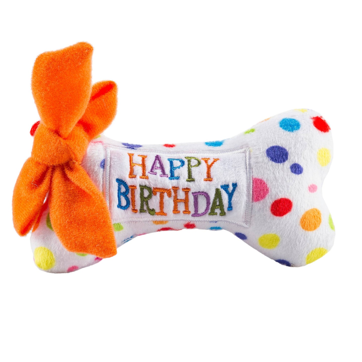 Happy Birthday Bones Squeaker Dog Toy