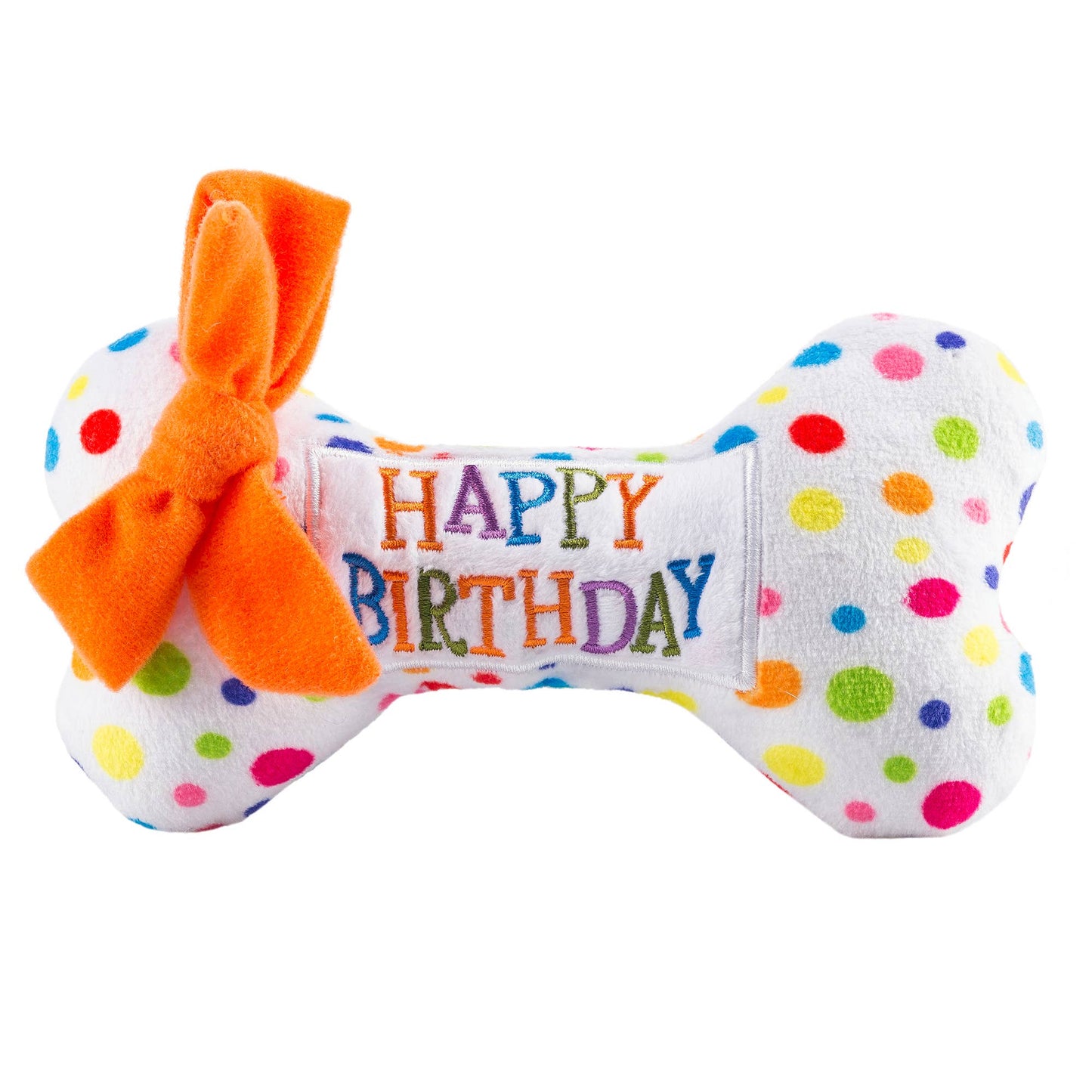 Happy Birthday Bones Squeaker Dog Toy