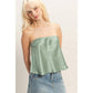 Satin Strapless Tube Top