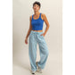 Casual Drawstring Straight Leg Pants