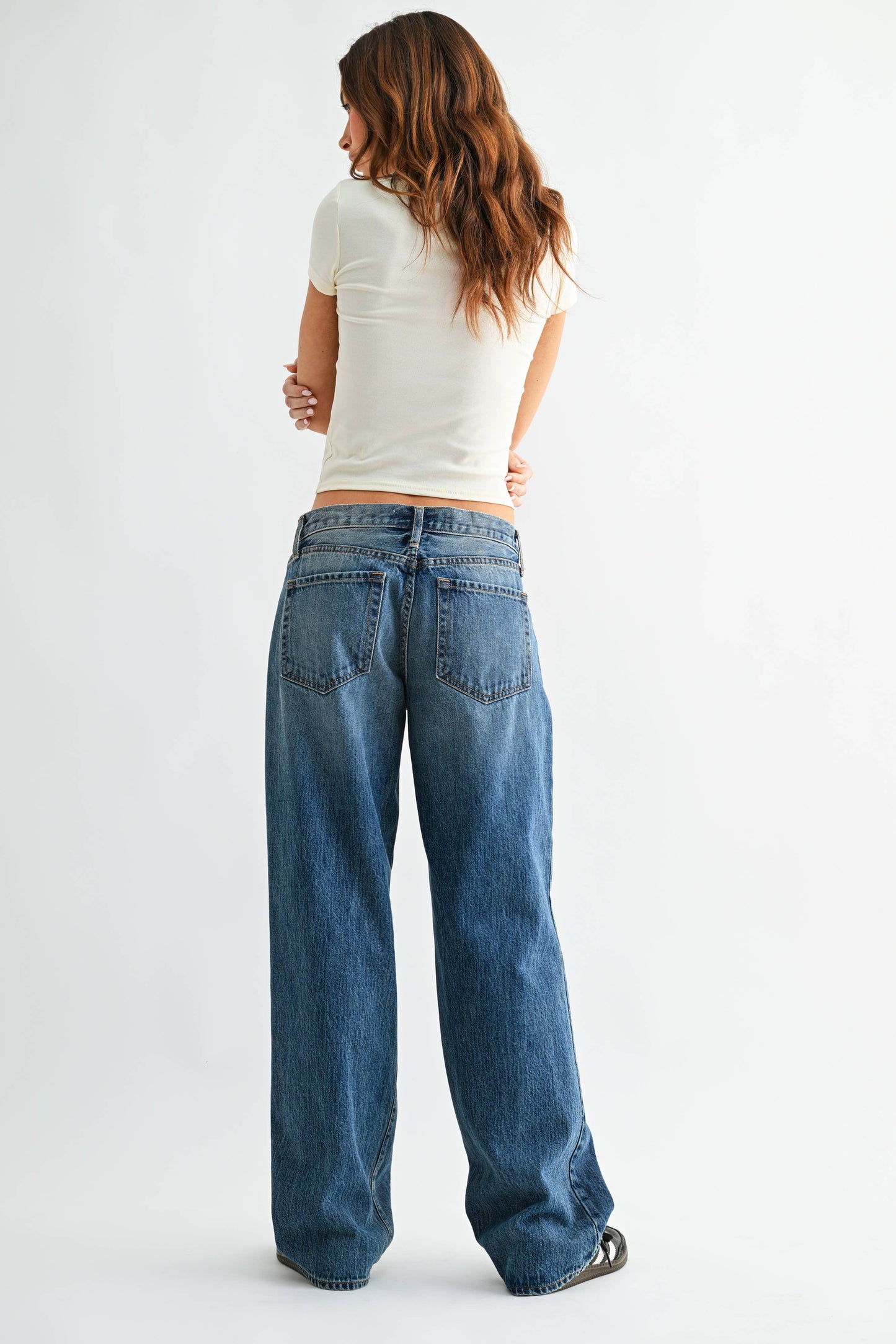 Baggy Straight Leg- MEDIUM DENIM