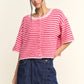 Multi Striped Cropped Soft Knit