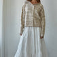 Knit Sweater Striped Button Down Cardigan