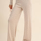 Heart Print Pointelle Lounge Bottoms