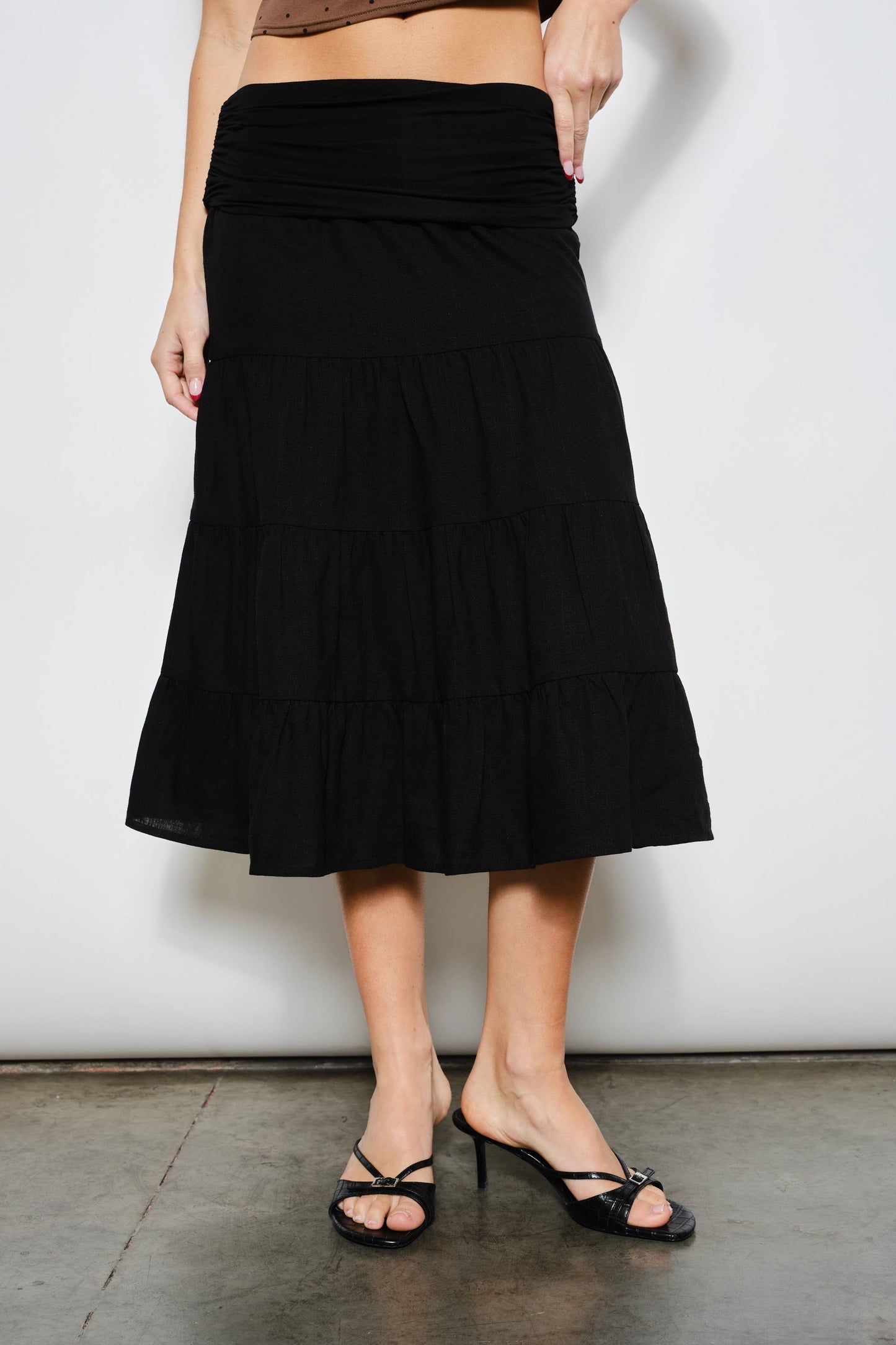 Regan Fold Over Skirt Midi