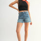 Medium Stretch Cut Off Fray Short
