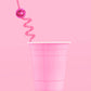 Pink Disco Straws, Groovy Bachelorette, 70s Birthday Party