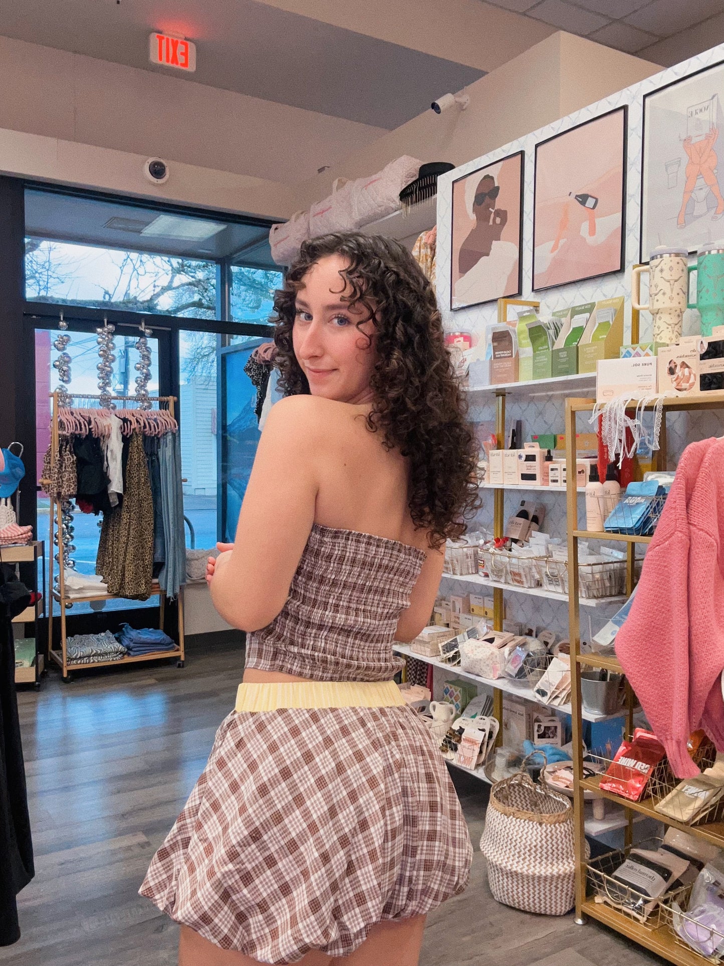 Checkered Tube Top