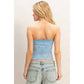 Strapless Jacquard Top