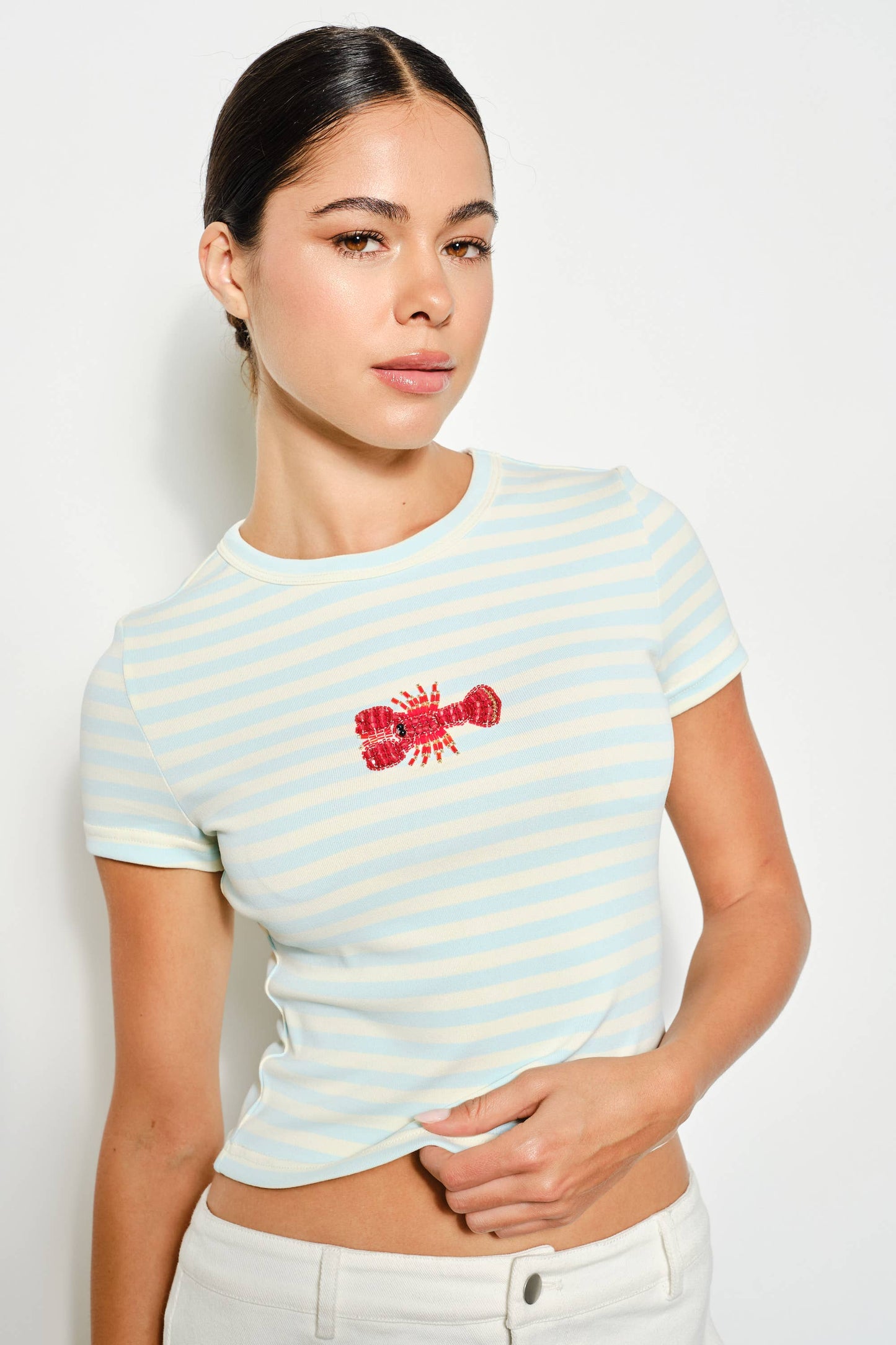 Lobster Beaded Tee