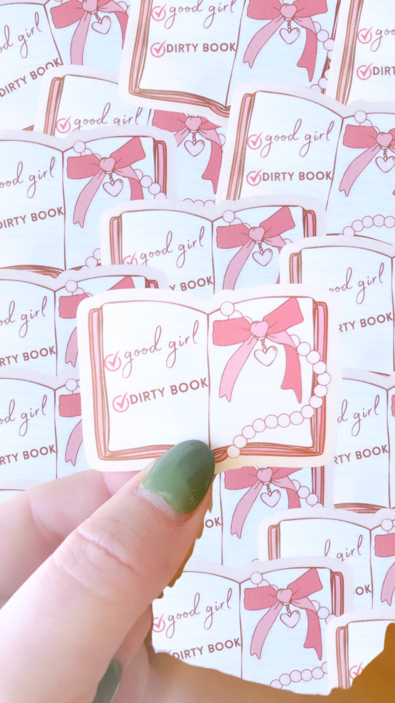 Good girl dirty book waterproof sticker