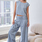 Striped Wide Leg Smocked Pants