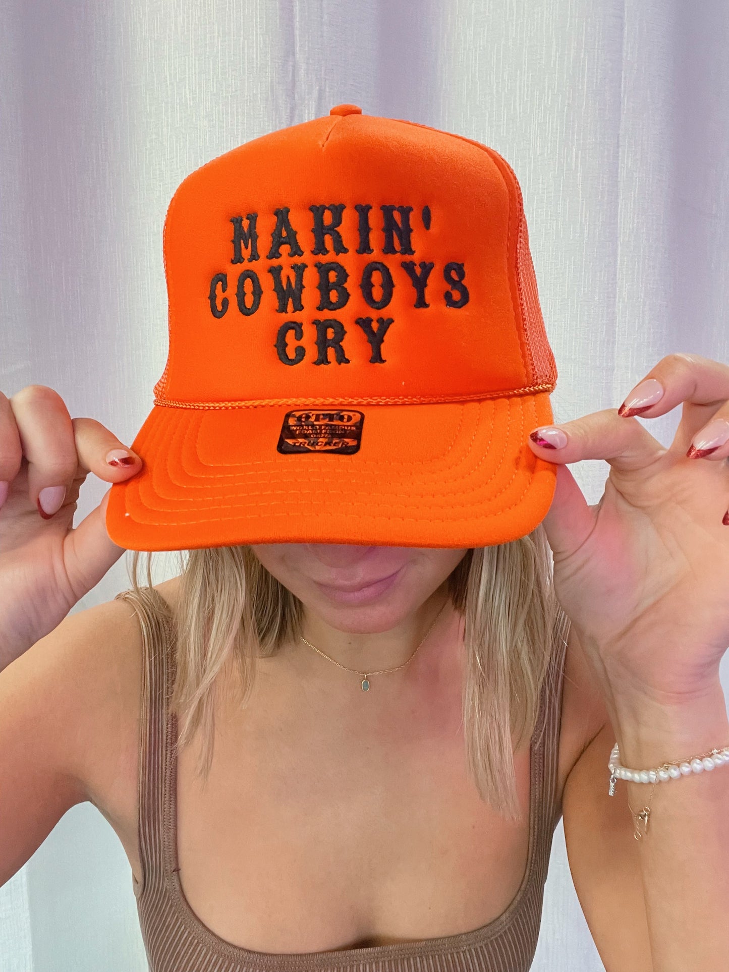 Cowboy's Cry-Orange Trucker Hat